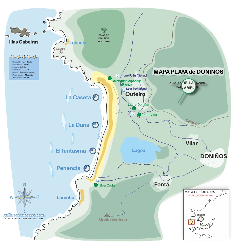 mapa de Doniños