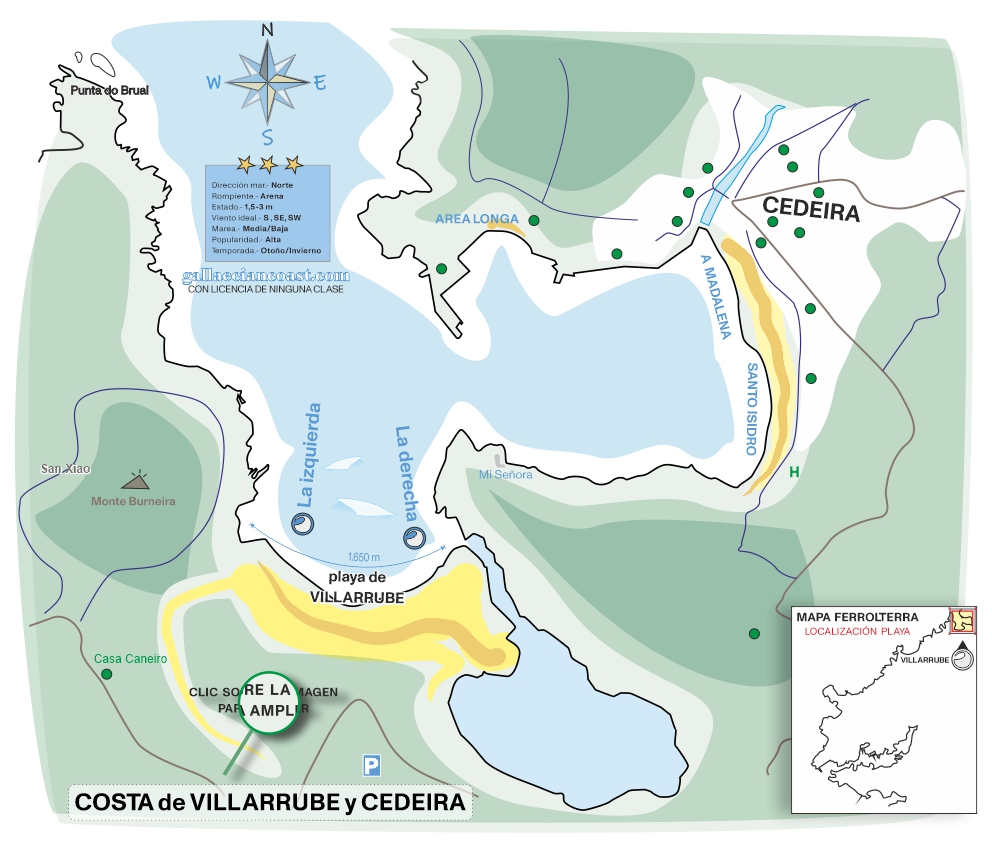Mapa playa Villarrube